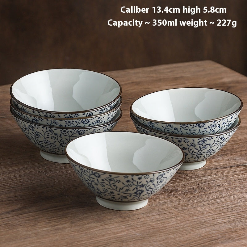 Home Homemade Underglaze Retro Ceramic Bowl