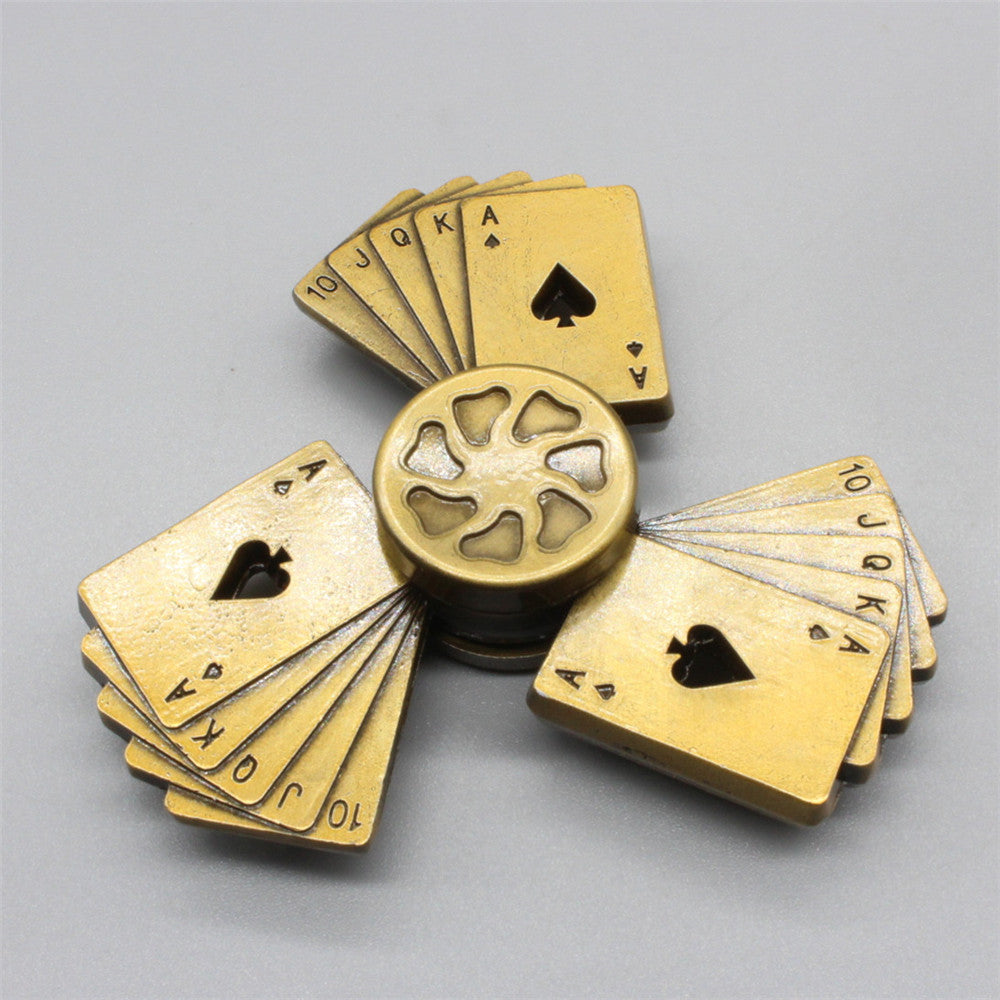 Poker Fingertip Gyro Metal Flush Toy