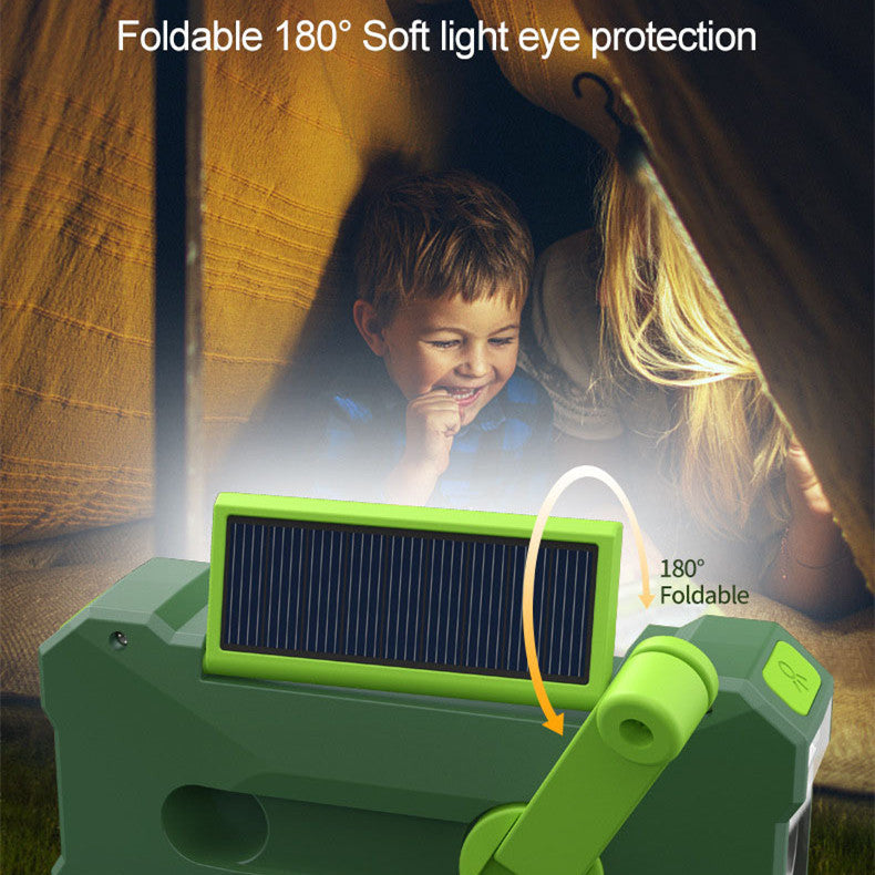 3 In 1 Portable Radio Hand Crank AM-FM-NOAA Emergency Reading Lamp Flashlight Solar Charging Power Bank Support SOS