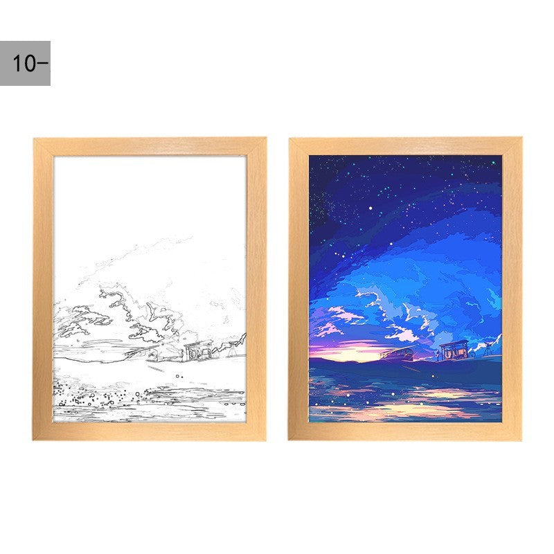 Starry Sky Beautiful Dream Simple Ins Creative Light Painting