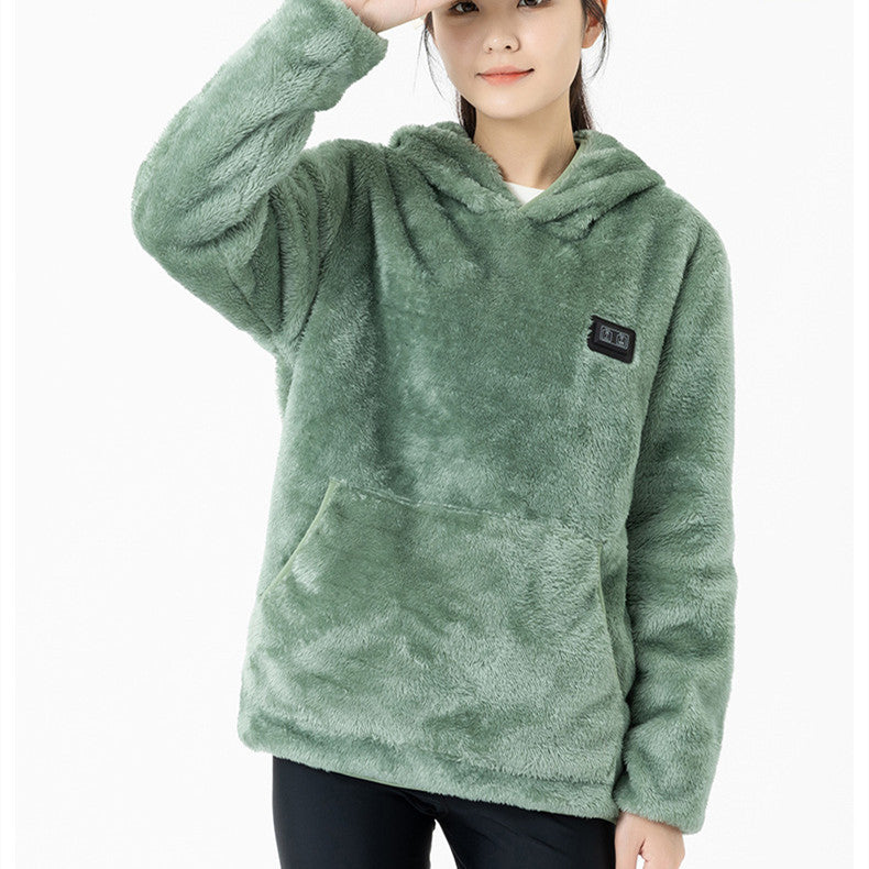 Men's And Women's Fashion Smart Heating Cotton-padded Coat Warm Jacket