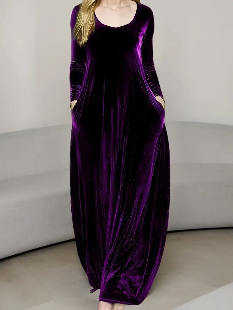 Ladies' Solid-color Dress