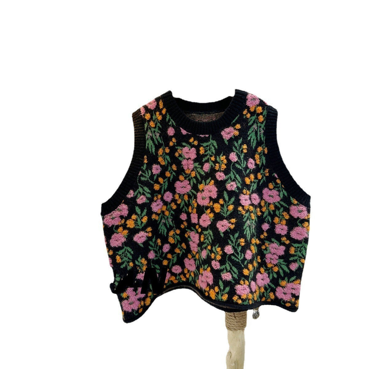 Women's Sleeveless Three-dimensional Floral Knitted Vest