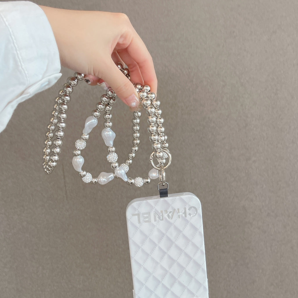 Elegant Pearl Diy Phone Case Crossbody Chain