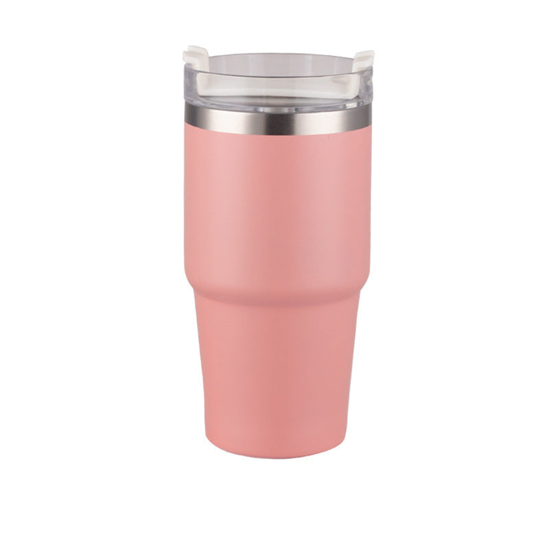 Large Capacity 20oz30oz Stainless Steel Heat And Cold Insulation Coffee Cup With Straw