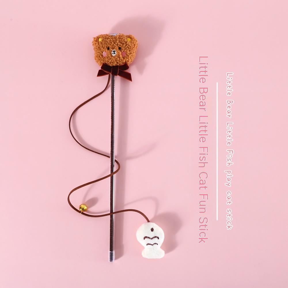 Cartoon Plush Bell Cat Teaser Interactive Sound Toy