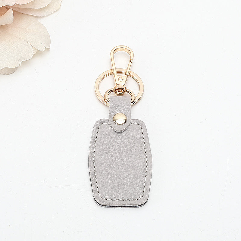 Leather Rectangular Keychain