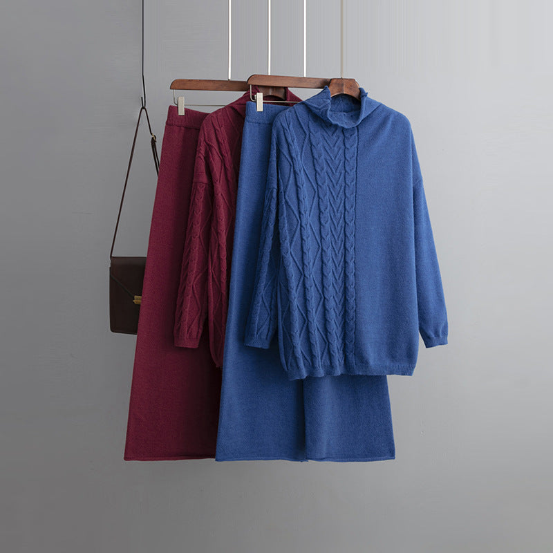 European And American Fashion New Style Gentle And Comfortable Two-piece Sweater