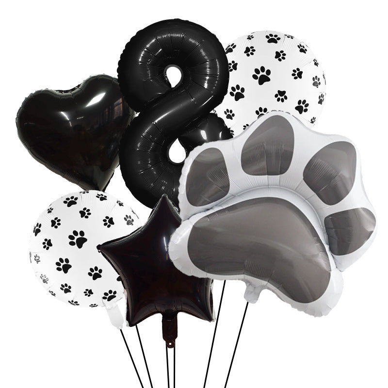 Animal Party Dog Cat's Paw Aluminum Balloon