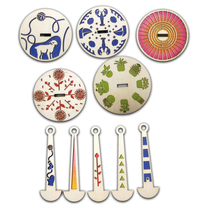 Wooden Craftwork Portable Wrist Yarn Holder To Prevent Tangling And Misalignment