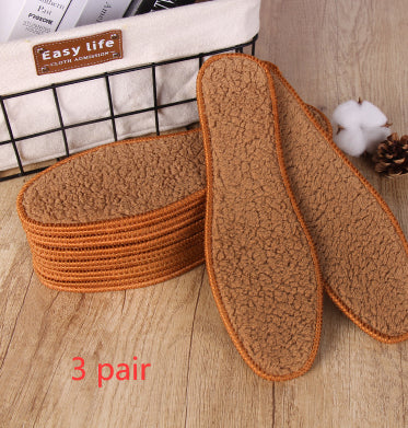Fleece-lined Thickened Cold Protection In Winter Alpaca Fleecefiber Insole