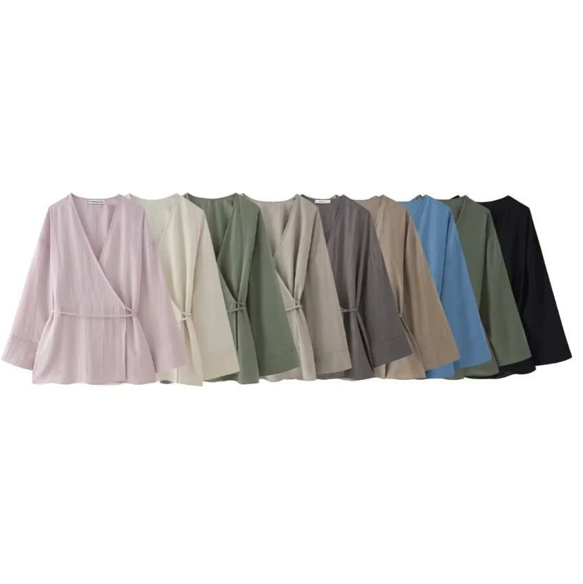 Casual Loose Tied Pajamas Trousers Suit