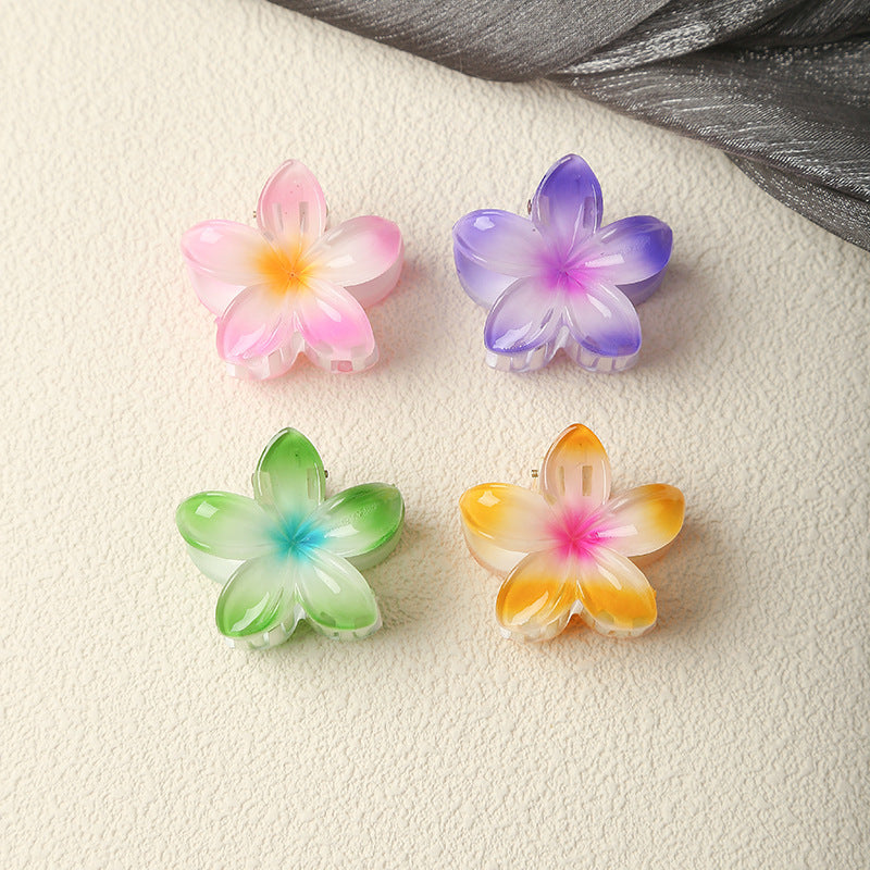 4cm Bauhinia Small Hair Grabbing Clip Simple Plumeria Rubra Bath Hair Clip