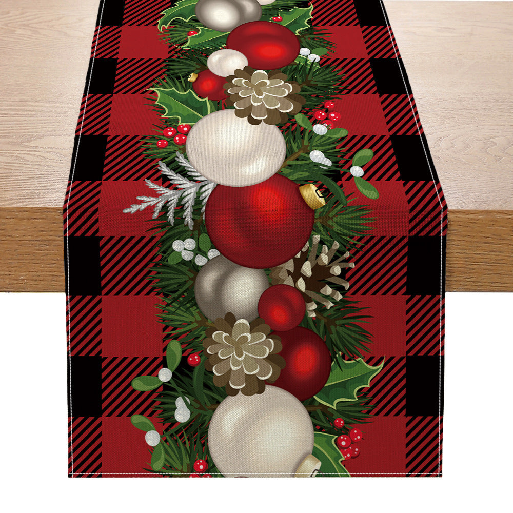 Christmas Snowman Santa Claus Creative Tablecloth