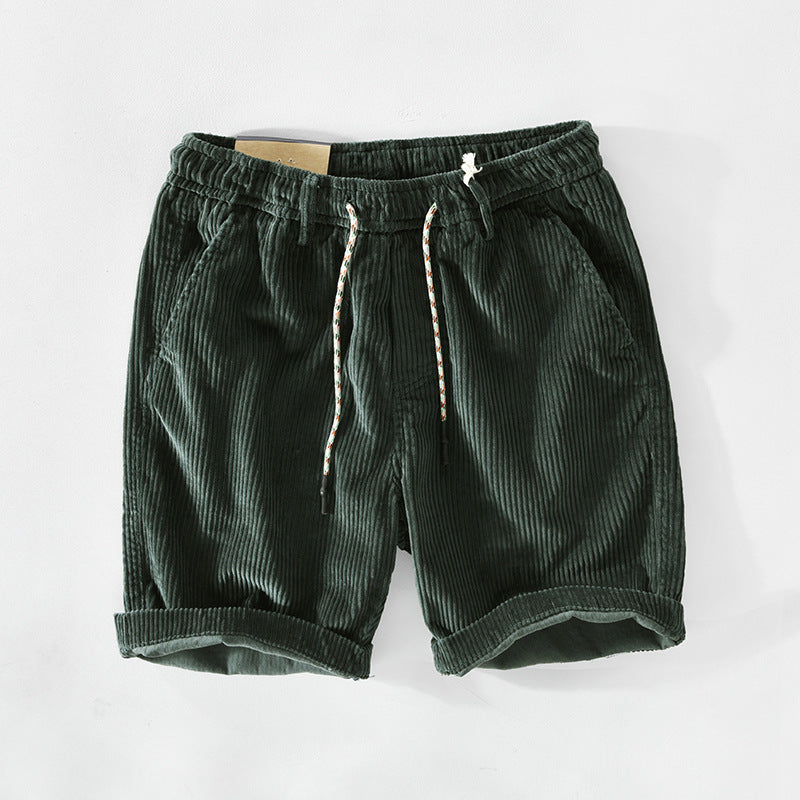 T102 SpringSummer New Men's Cotton Corduroy Casual Shorts