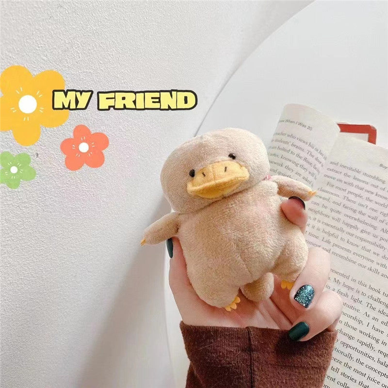 Plush Cute Duck Shape Autumn And Winter Earphone Sleeves