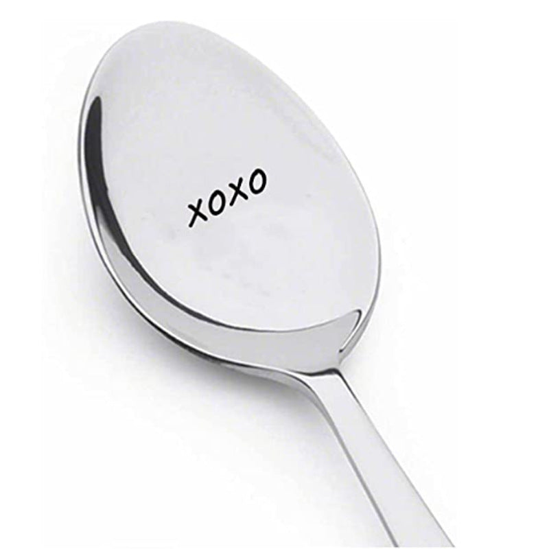 Valentine's Day Gift Engraved Stainless Steel Long-handled Spoon