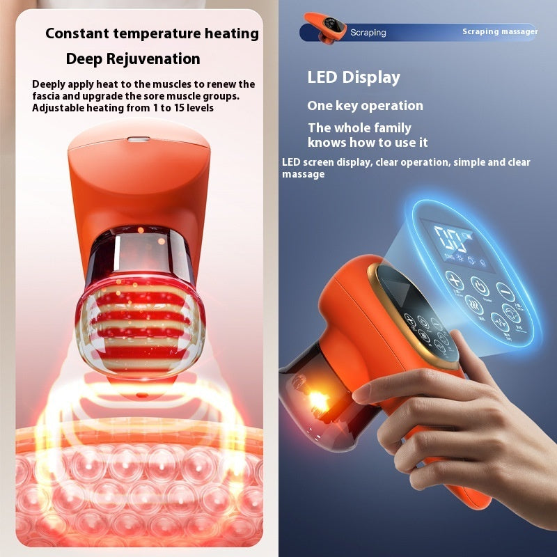 Electric Scraping EMS Micro Current Vacuum Hot Compress Walking Tank Suction Scraping Dredge Negative Pressure Cupping Device