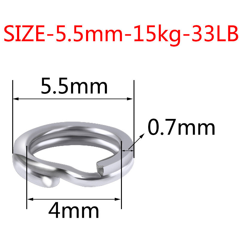 Reinforced Lure Double Ring Stainless Steel Flattening Lure Ring