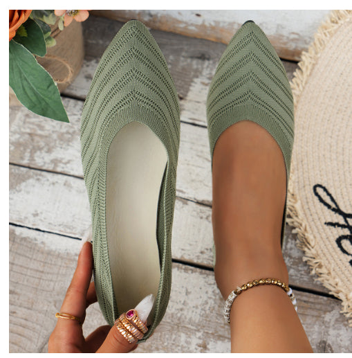 Women's Comfortable Low-cut Square Toe Flat Shoes