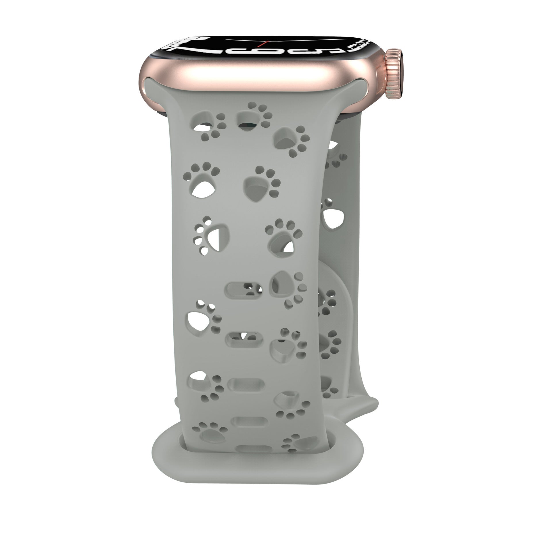 Cat's Paw Hollow Solid Color Silicone Strap