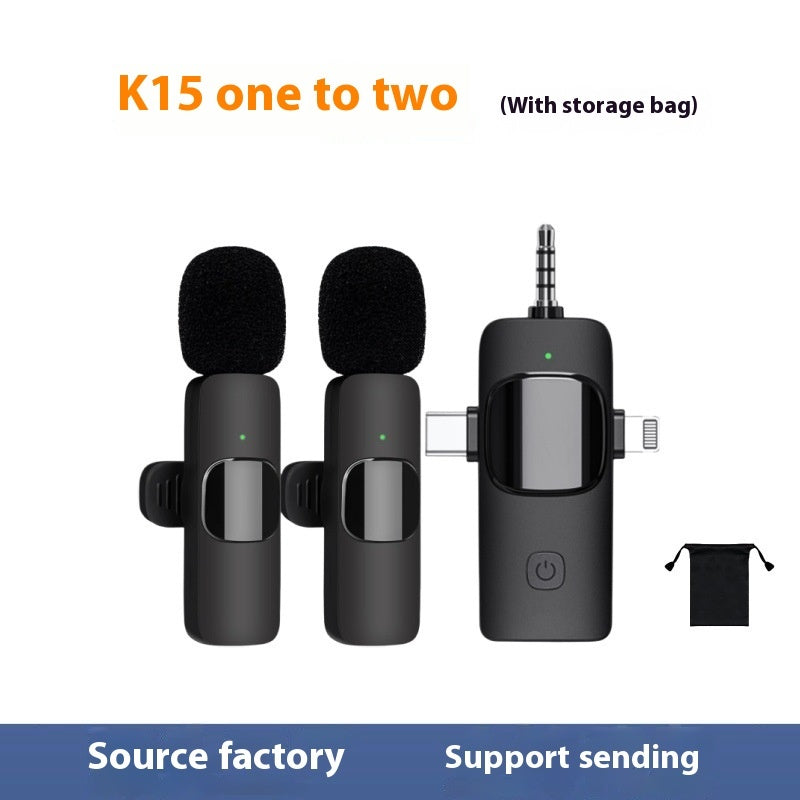 Wireless Collar Clip Microphone Three-in-one Three Connector Mini Microphone 35 Hole