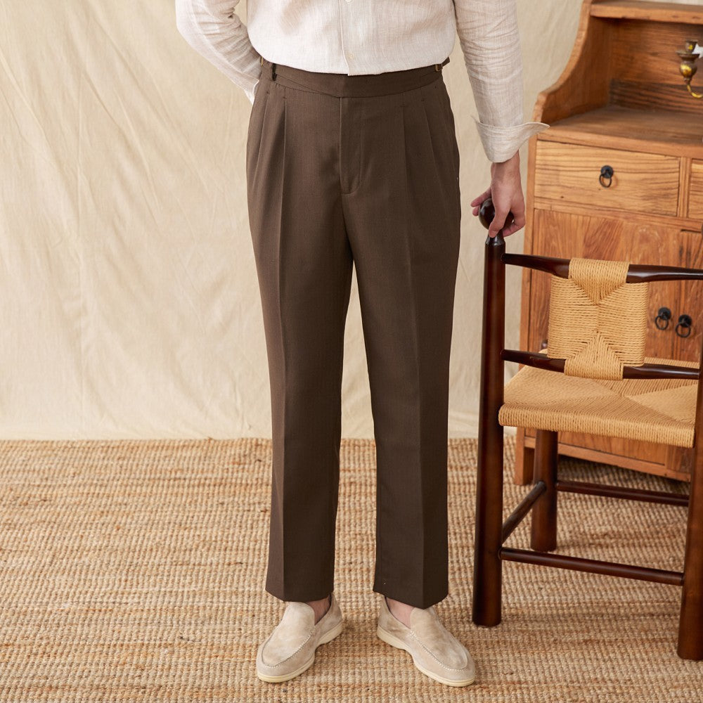 Summer Linen Blended Gorkha District Trousers