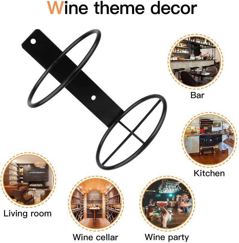 Single Bottle Wall-mounted Wine Display Rack