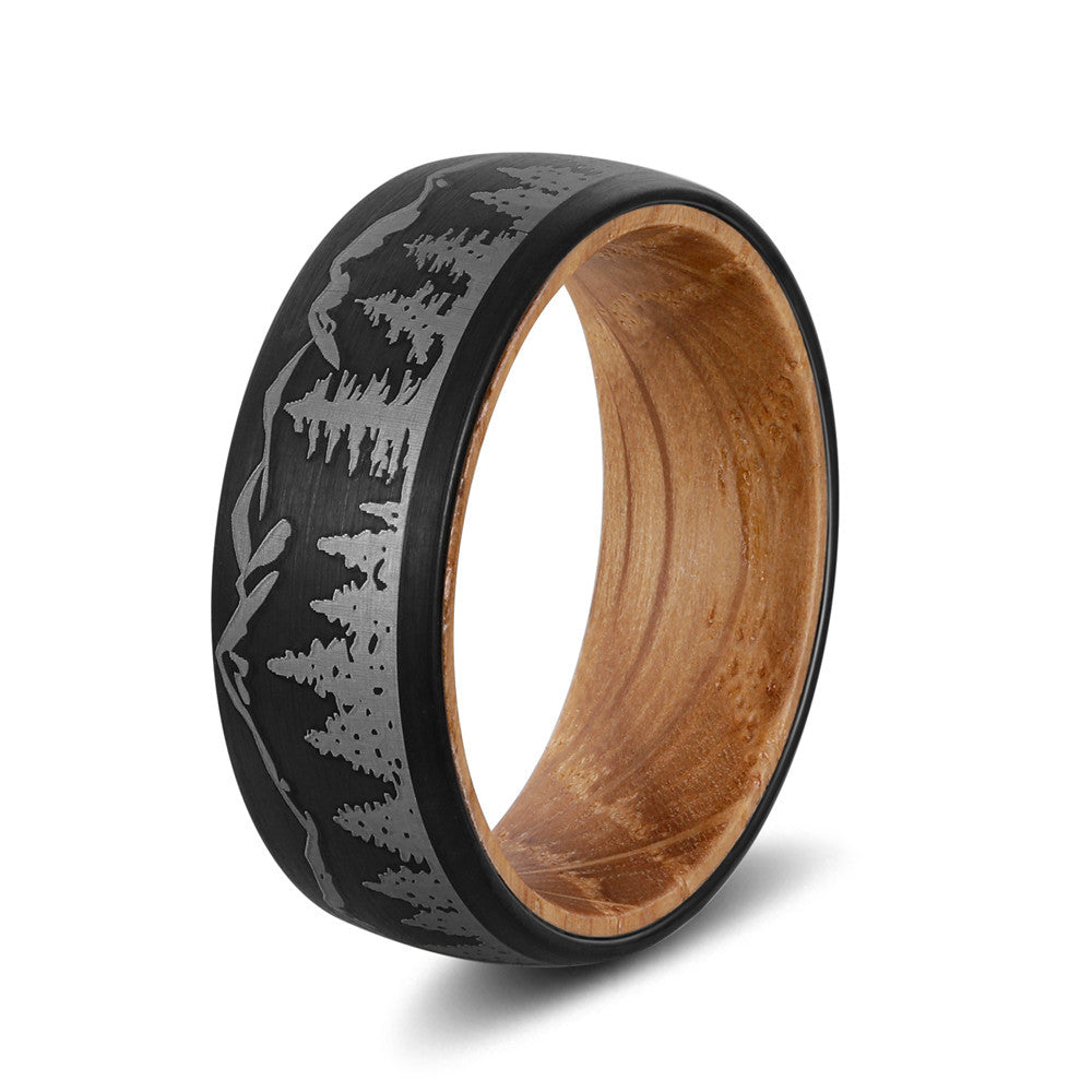 Ornament Wine Barrel Wood Inner Ring 8mm
