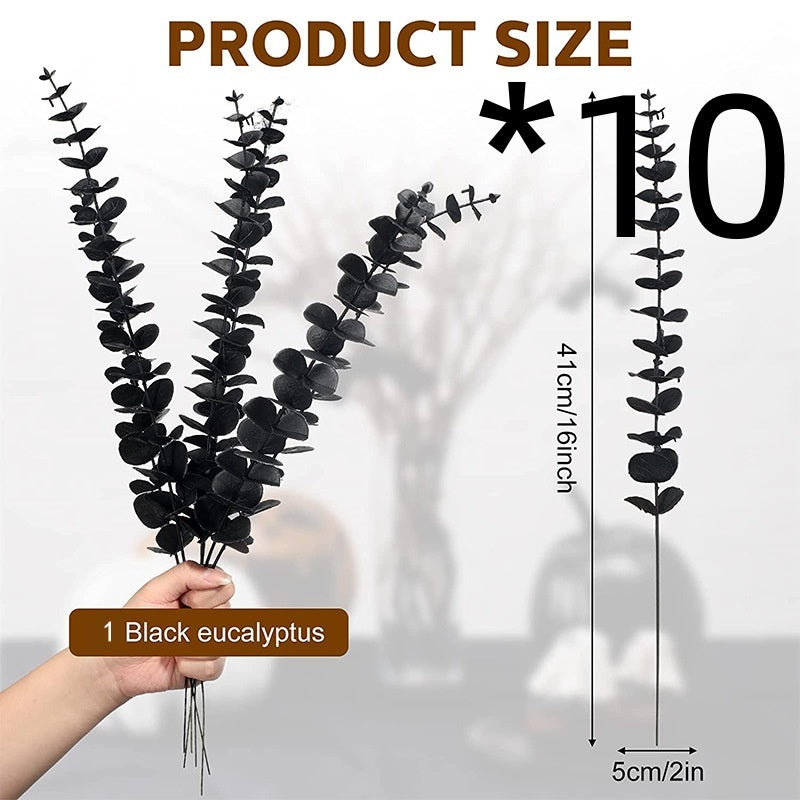 Golden Eucalyptus Eucalyptus Leaves Fake Leaf Stem Autumn Decorative Plant