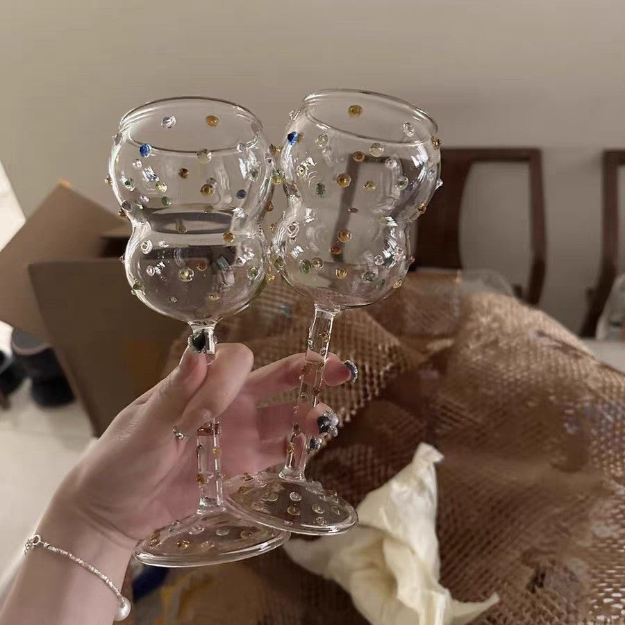 Creative Colored Sugar Bean Glass Tall Cup