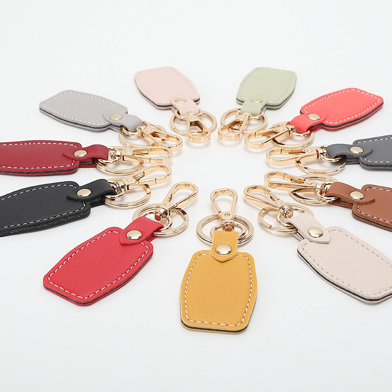 Leather Rectangular Keychain