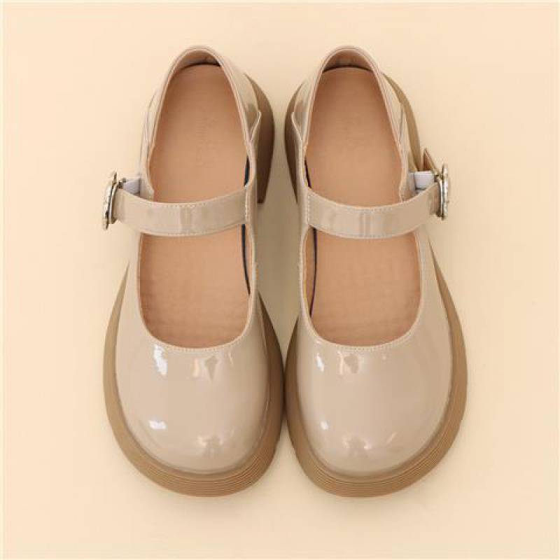 Women's Fashion Round Toe Square Heel Flats