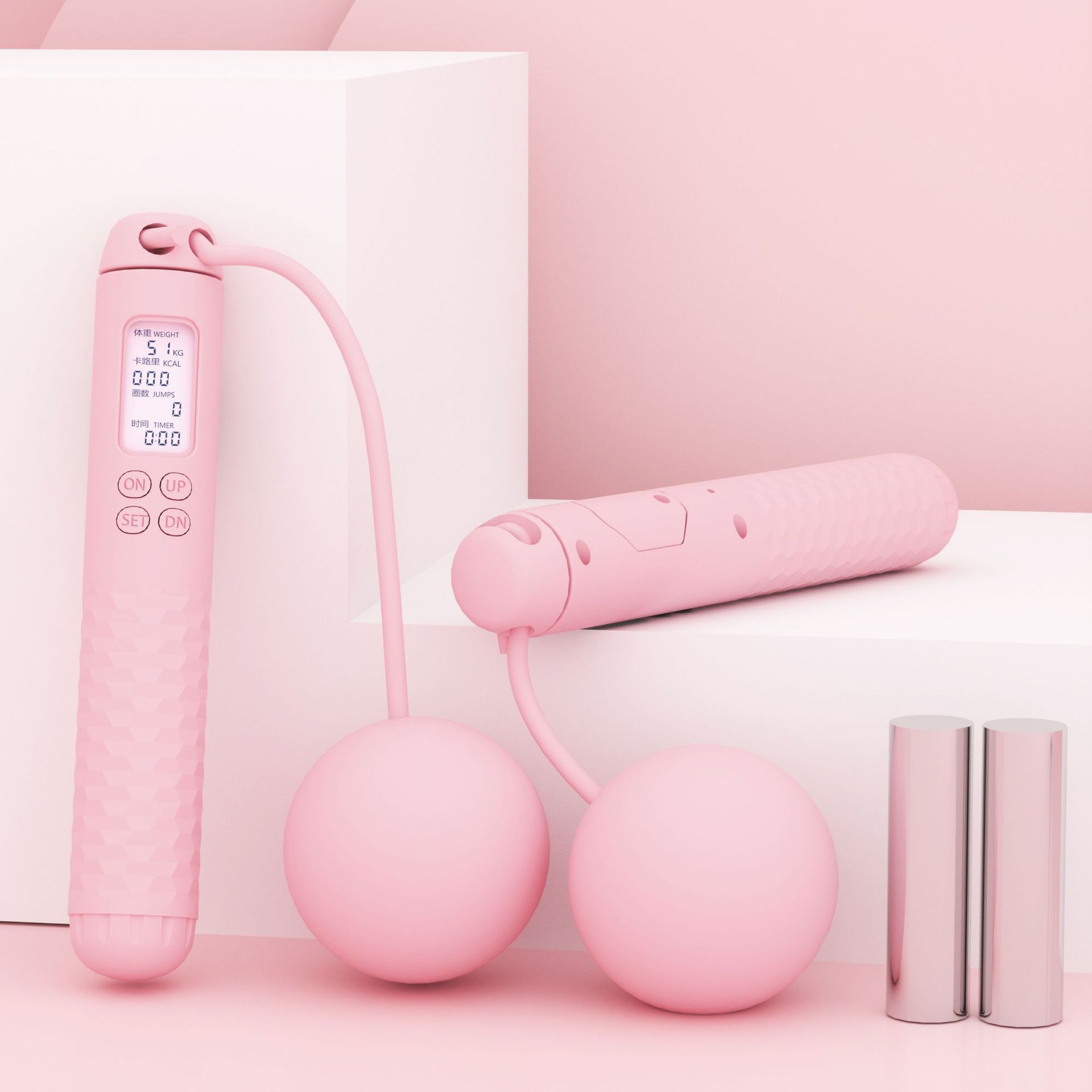 Fitness Exercise Weight Carrying Cordless Counting Jumping Rope