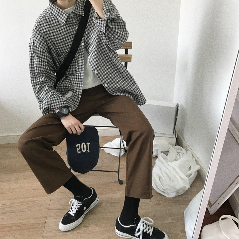 Straight Casual Trousers Autumn Men And Women Same Style