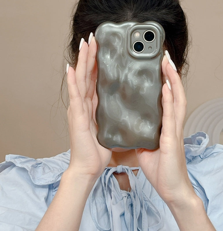 Pure Gray Meteorite Pattern Creative Soft Shell Phone Case