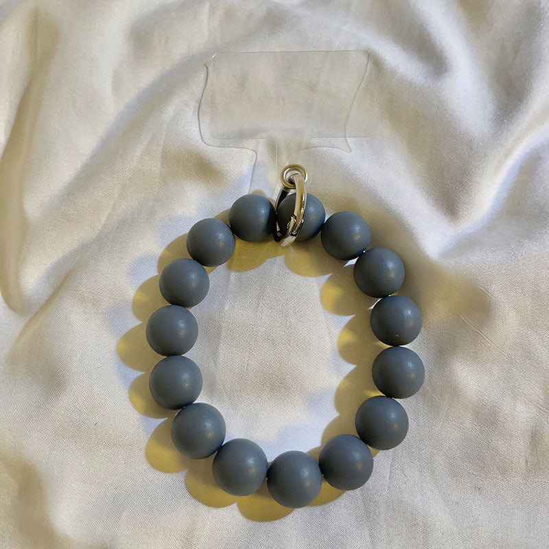 Internet Celebrity Ins Solid Color Bead Wrist Lanyard Universal Phone Case Camera Key Chain