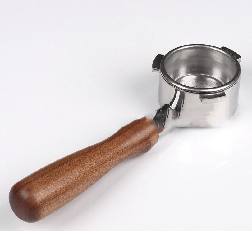 54mm Handle Walnut Coffee Handle Bottomless Stainless Steel