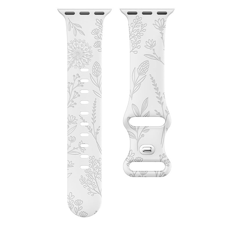 Laser Carving Embossed Castle Paradise Paisley Strap