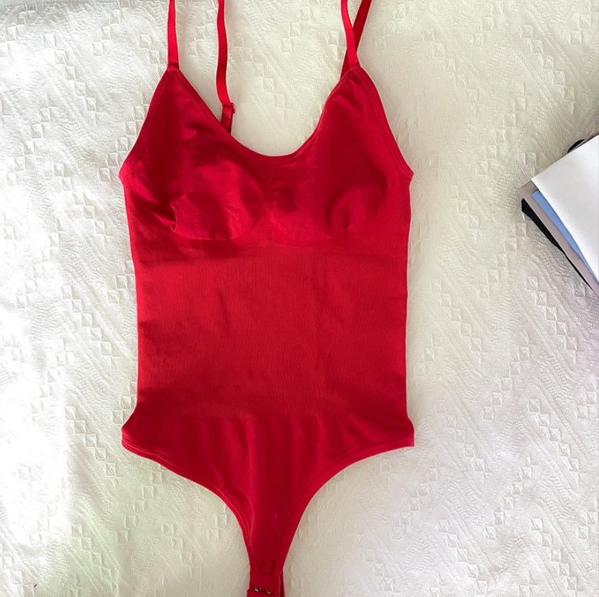 Plus Size Bodybuilding Belly Contraction Shapewear One-piece Seamless T-back