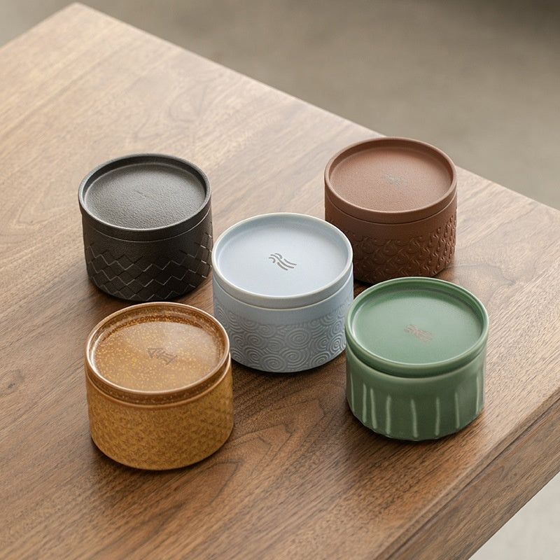 Creative Five Elements Ceramic Tea Pot Moisture-proof Convenient Travel Household