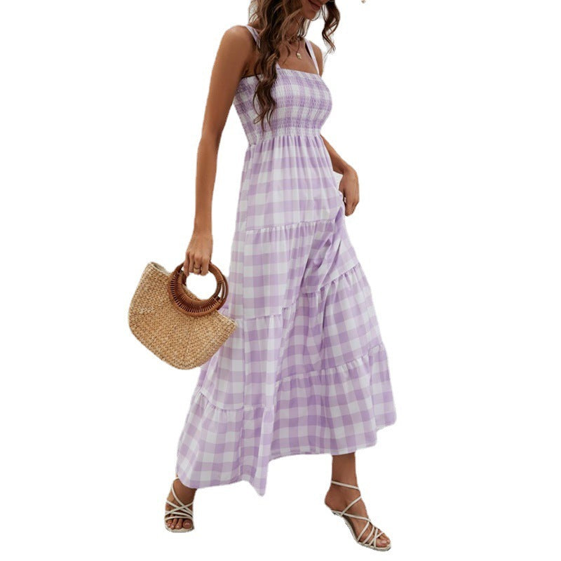 Waist-controlled Large Hem Bohemian Dress