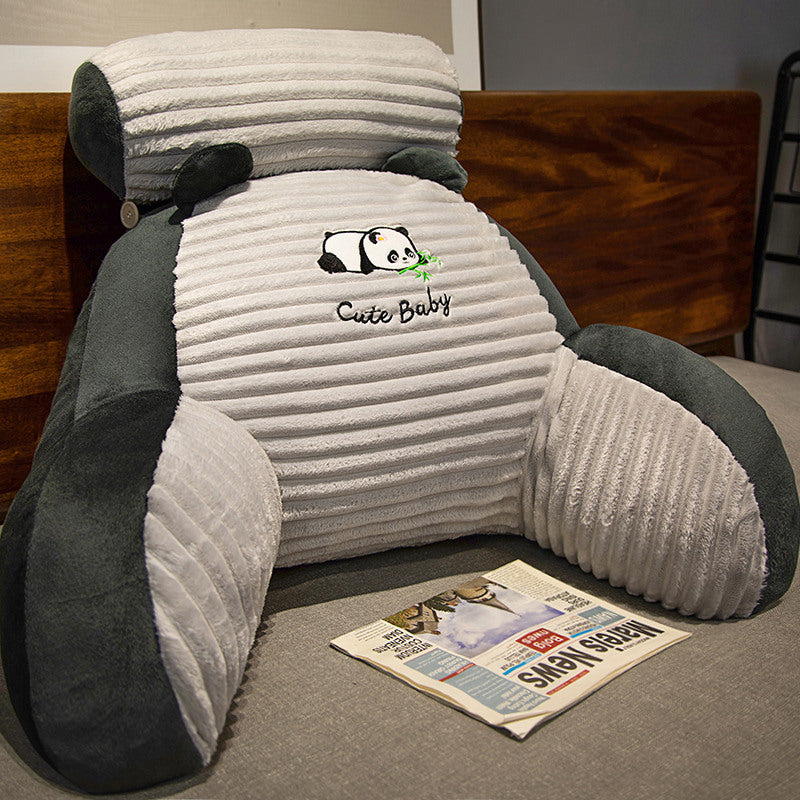 Striped Flannel Bedside Soft Upholstery Cushion Lumber Pad Pillow