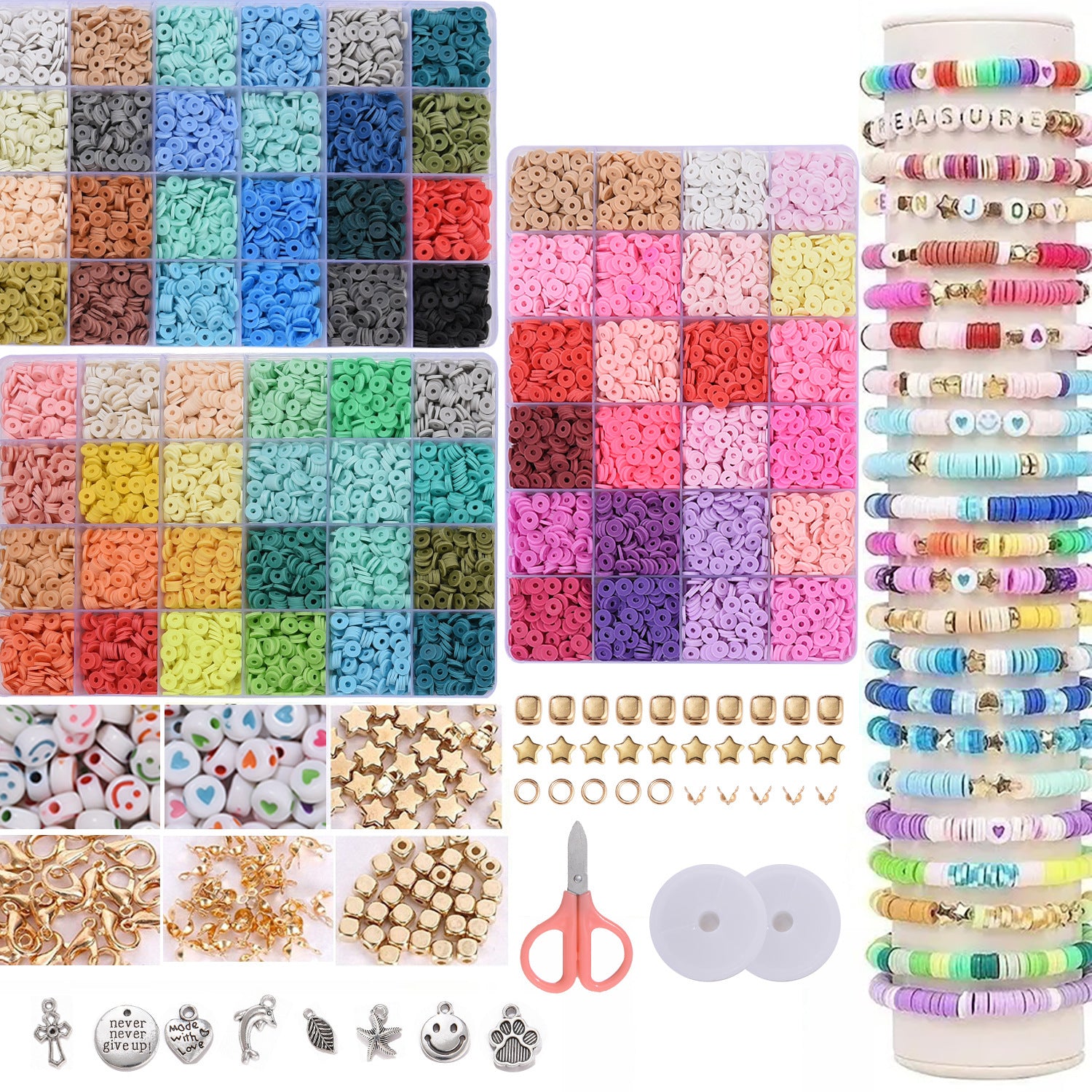 DIY Camouflage Soft Ceramic Beads Ornament Accessories Scattered Beads With Holes Spacer
