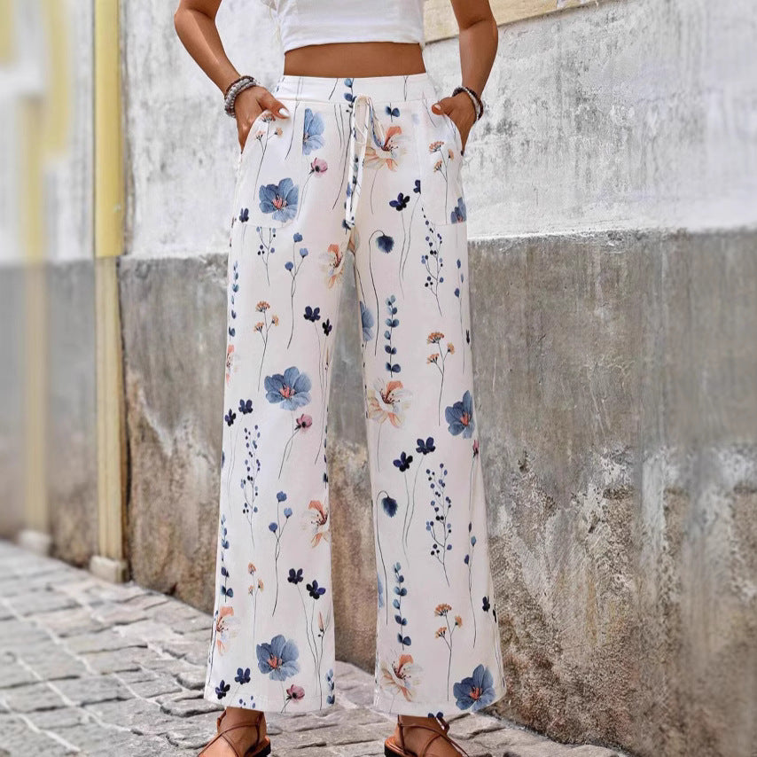 Fashion Casual Printing Loose Trousers For Women