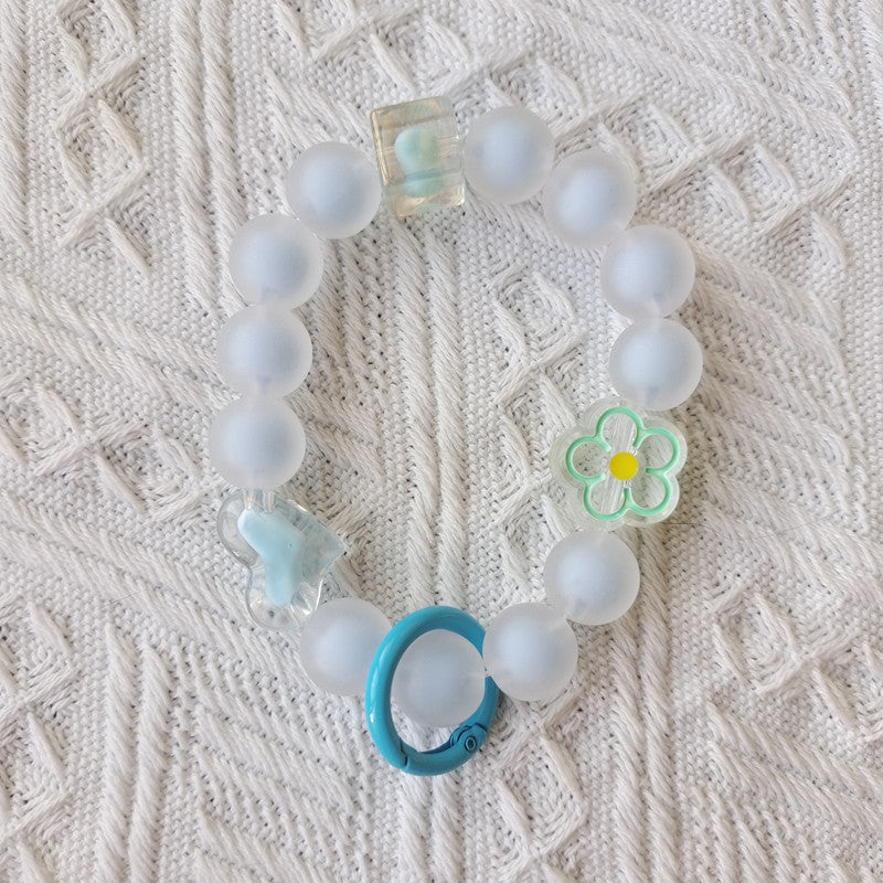 Beaded Flower Mobile Phone Chain Versatile Color