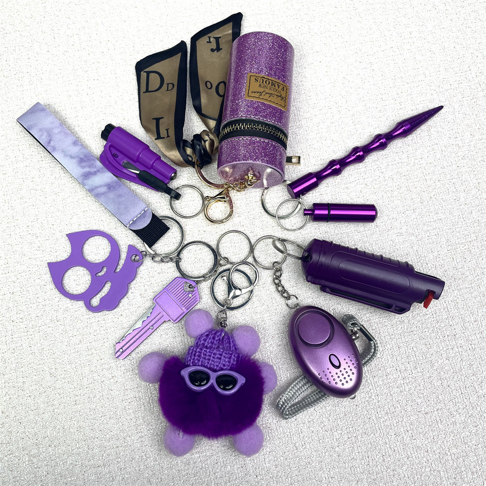 Hair Ball Lipstick Bag Bracelet Bracelet Key Chain Set