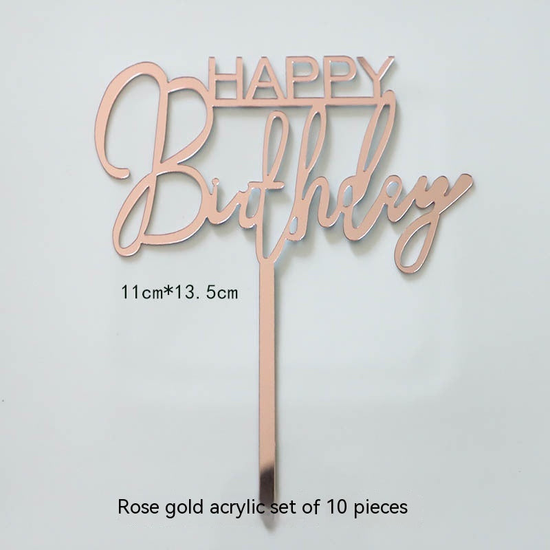 Acrylic Cake Decorative Creative LOVE LOVE Heart