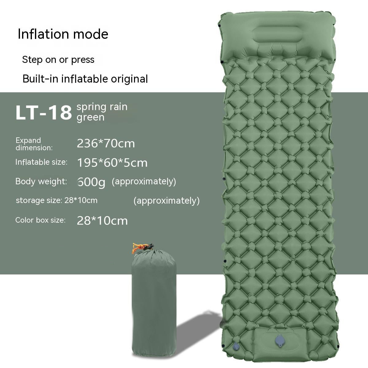 Outdoor Ultra-light Inflatable Mattress TPU Multi-person