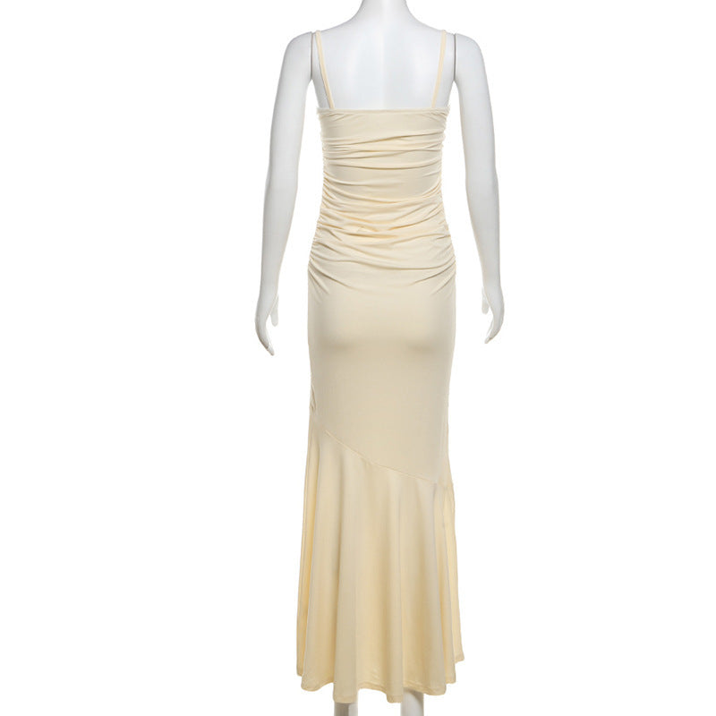 Spring And Summer Women's Clothing French Style Lightly Mature Suspender Dress